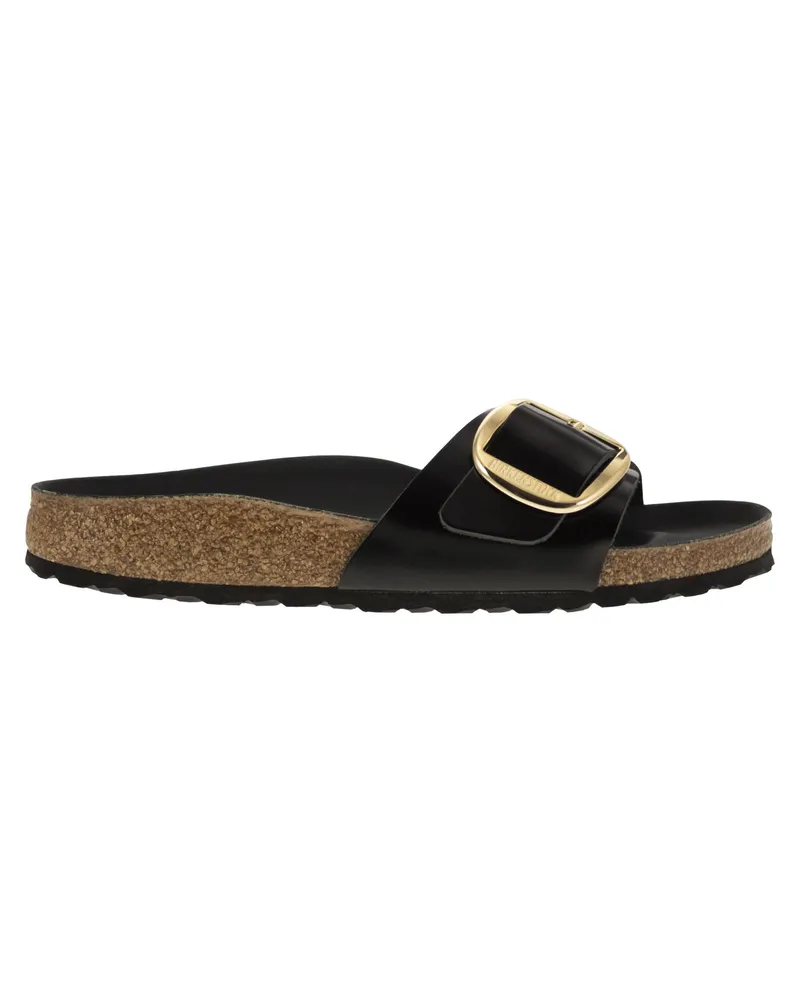 Birkenstock Madrid Flache Sandale mit großer Schnalle Black