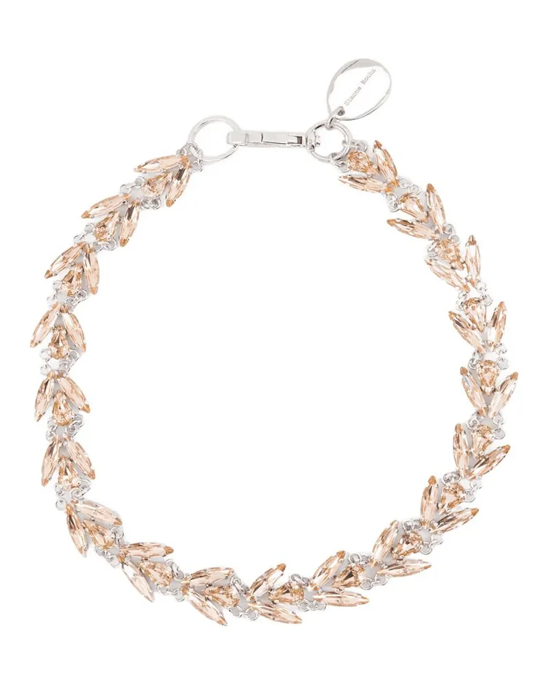 Simone Rocha Kristallblesen Halskette  Brass Pink Rosa