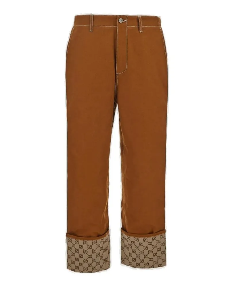 Gucci GG -Baumwollhosen Braun