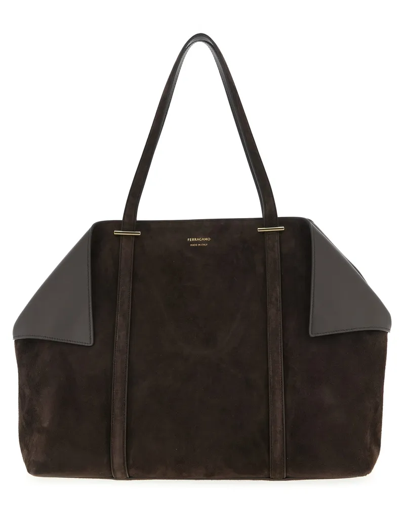 Ferragamo Schal L' Umhängetasche Brown