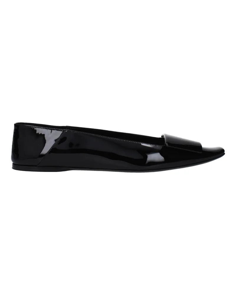 Saint Laurent Damens Ballerina Lack Schwarz -