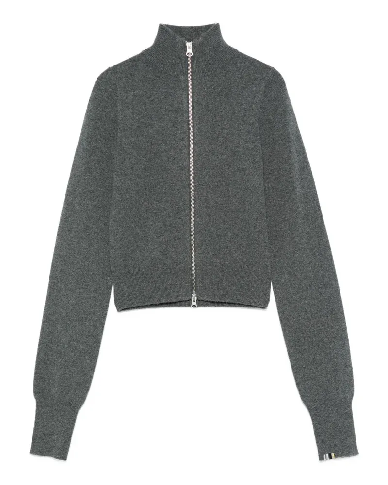 extreme cashmere Extreme Kaschmir -Kaschmir -Strickjacken mit Reißverschluss Grey