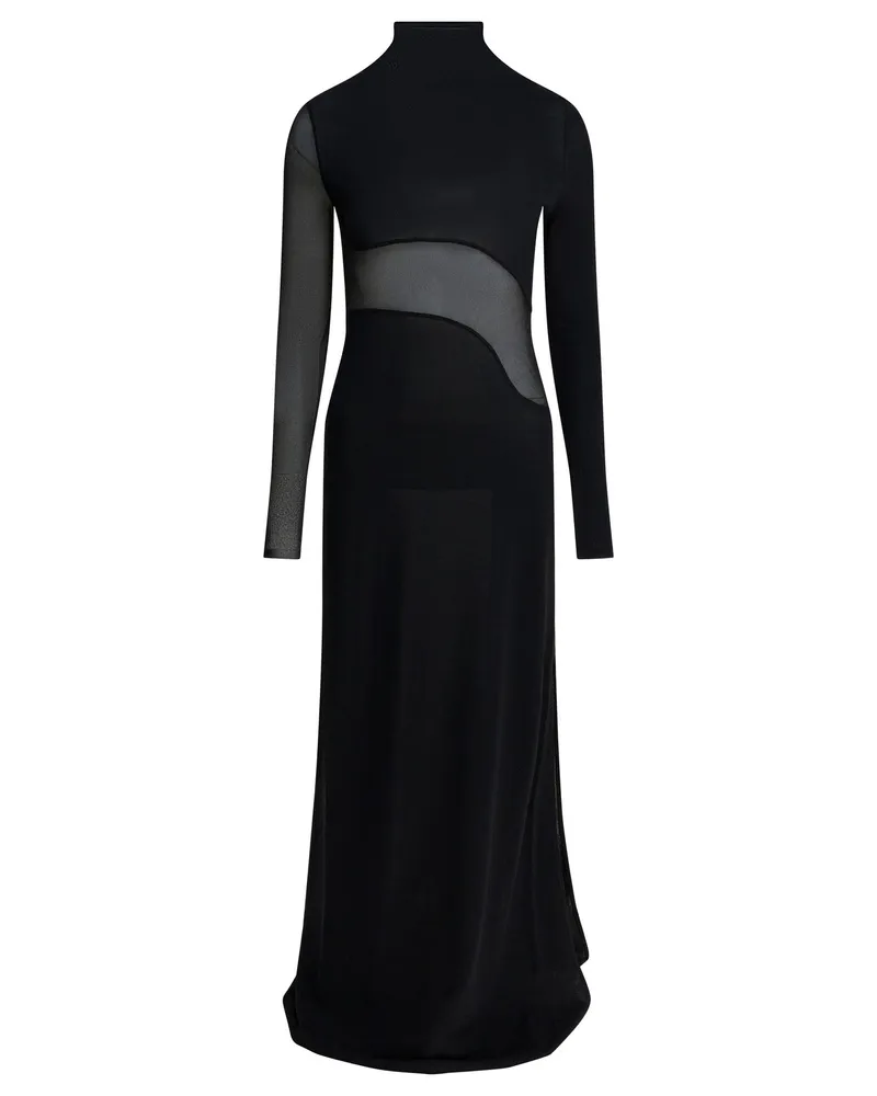 Alaïa Lang ausgeschnittenes, figurbetontes Kleid Black