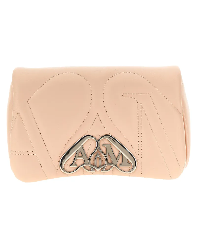 Alexander McQueen The Mini Seal' Crossbody Bag Beige