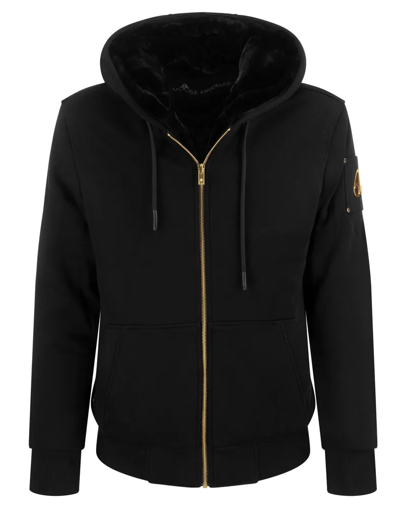 Moose Knuckles Elch Knuckles Linden Bunny Hoodie Black