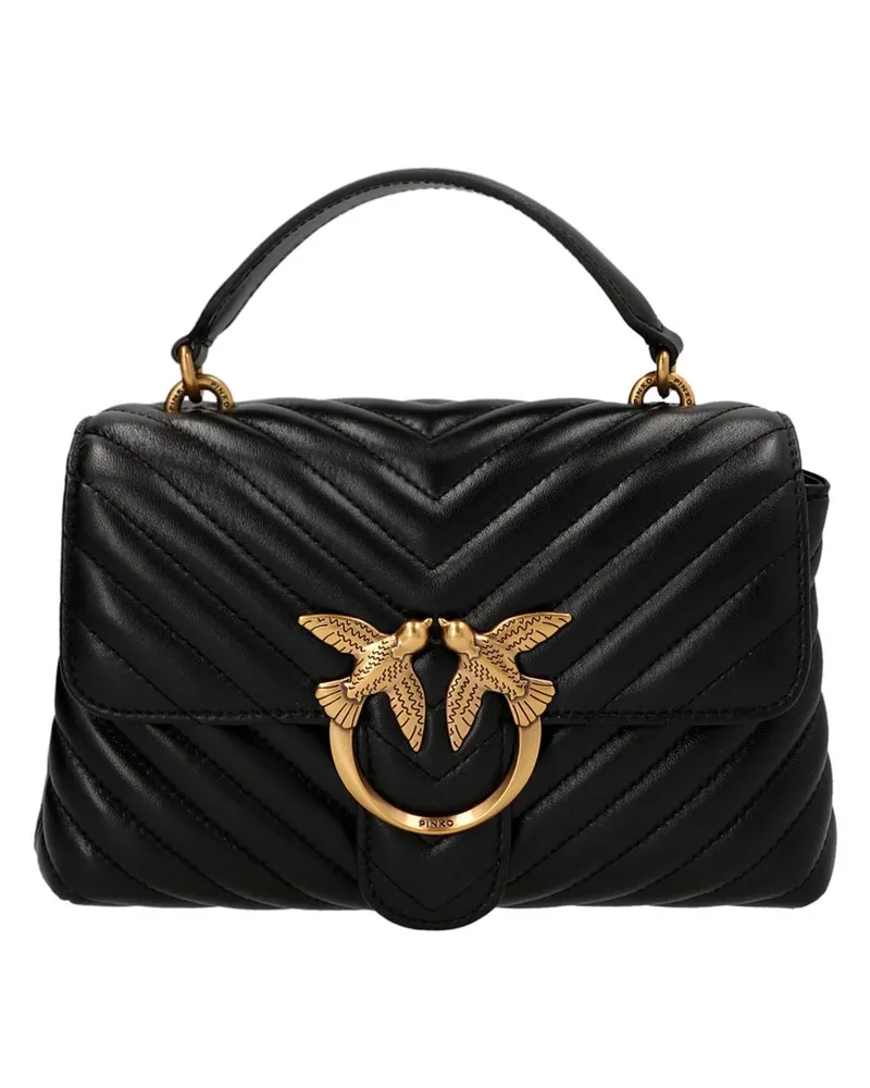 Pinko Big Lady Love Bag Puff Chevron' Handtasche Schwarz