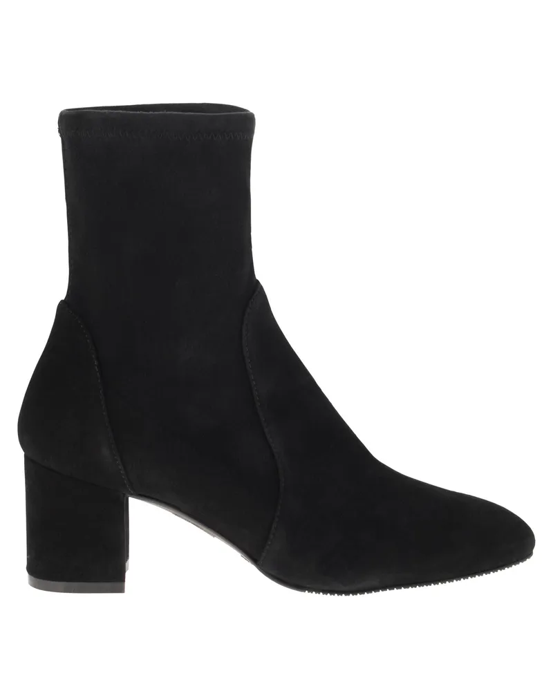 Stuart Weitzman Yuliana 60 Wildleder Leder -Knöchelstiefel Black