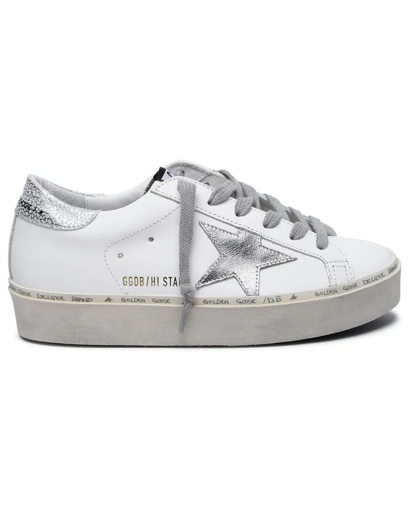 Golden Goose Hi Star Sneakers in White Lear White