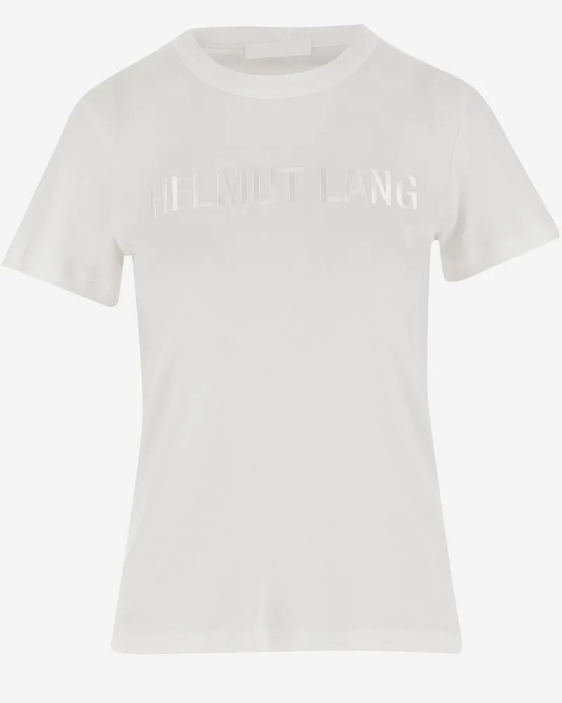Helmut Lang Baumwoll -T -Shirt mit Logo White