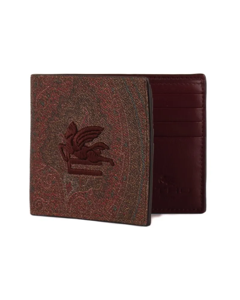 Etro Portafoglio Paisley Rosso