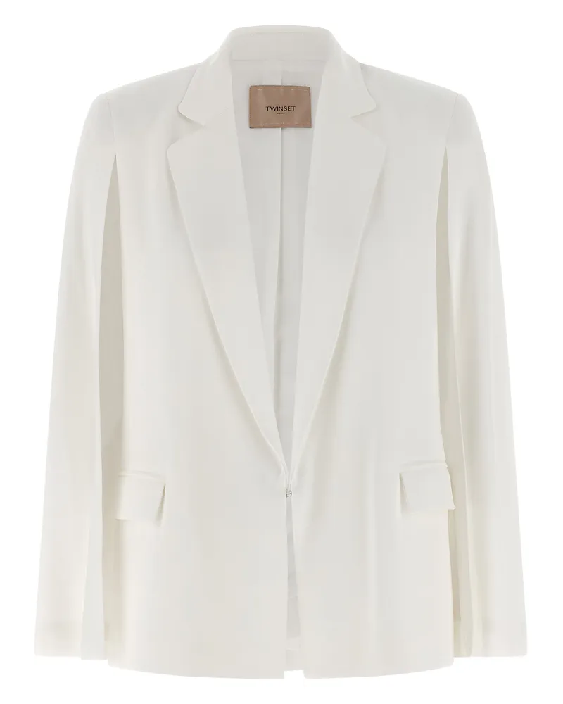 Twin-Set Blazer mit Cape-Ärmeln White