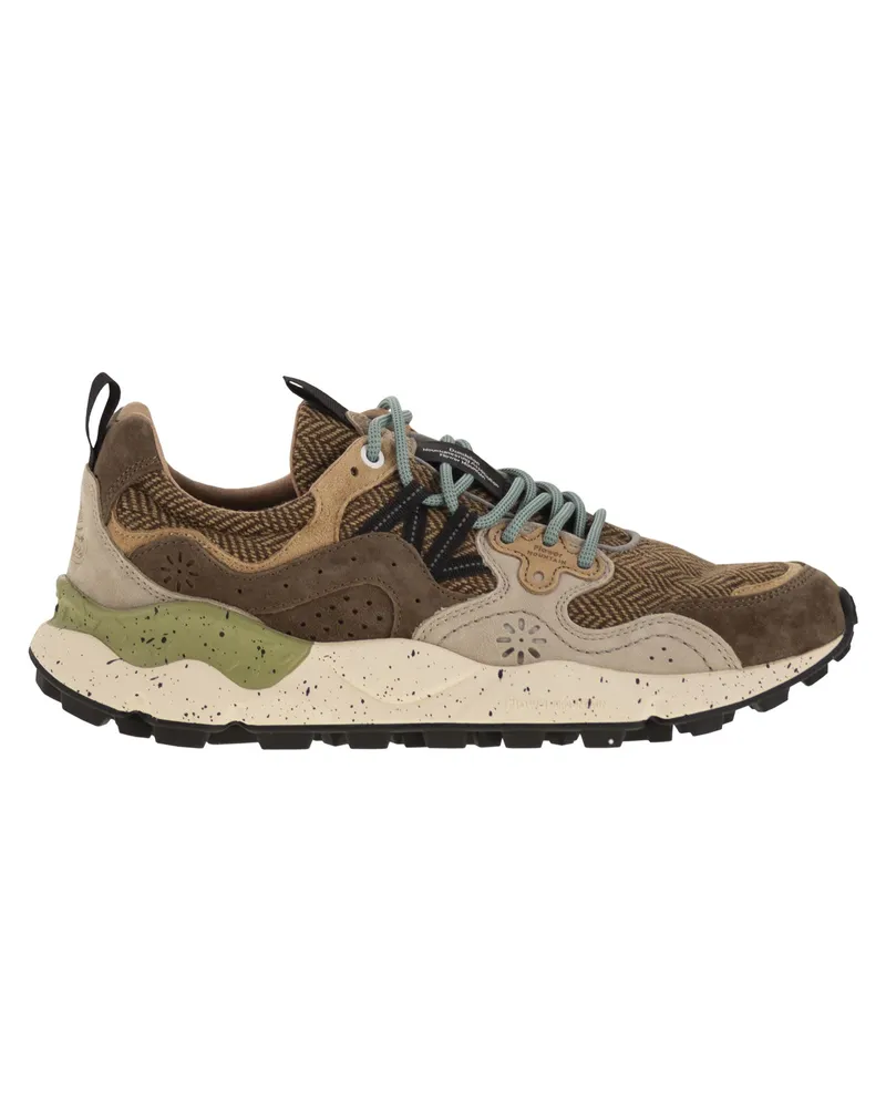Flower MOUNTAIN Yamano 3 Wildleder und Stoff -Turnschuhe Brown