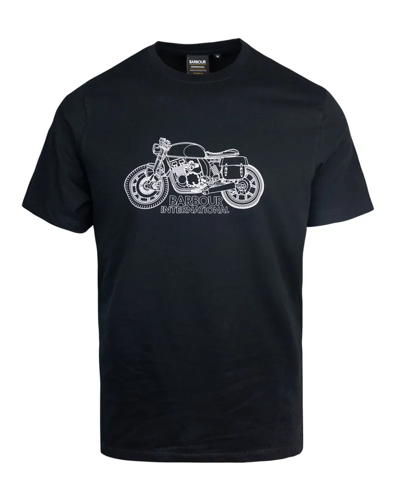 Barbour T Shirt Colgrove Motor Nero Black