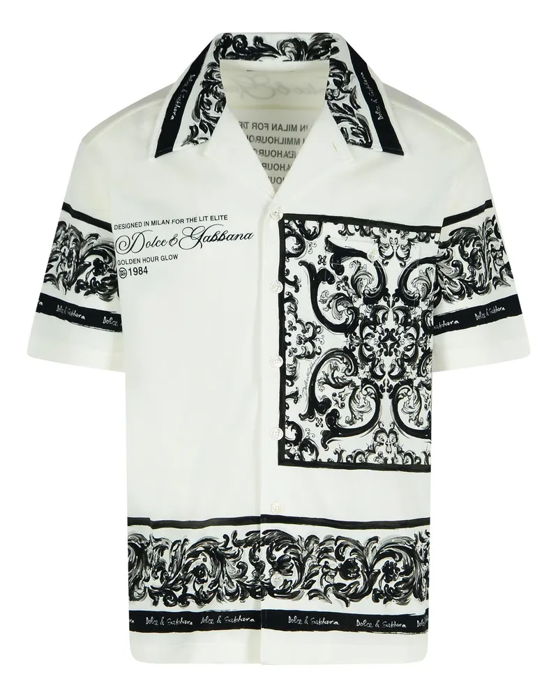 Dolce & Gabbana weißes Baumwollhemd White