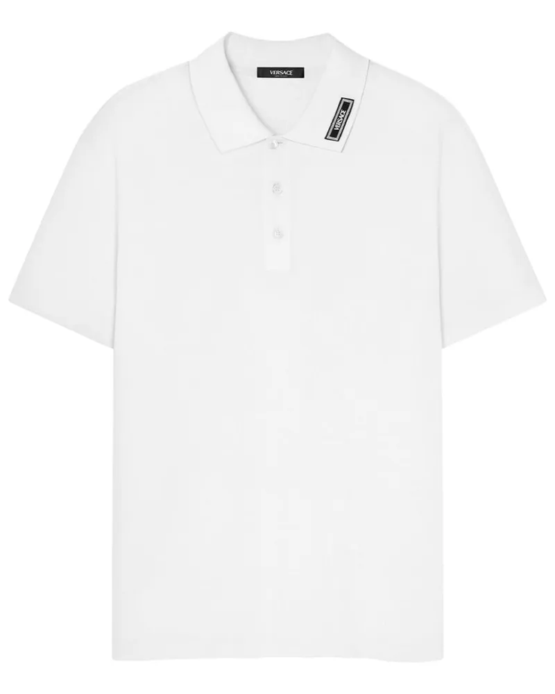 Versace Logo Piquet Poloshirt White