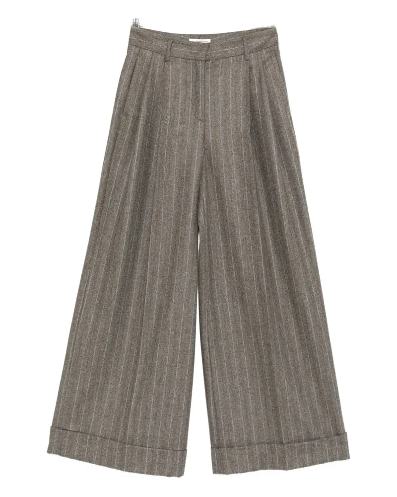 Alberto Biani Wolle Flanellhose Brown