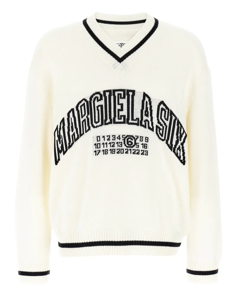 Maison Margiela gegen Nackenpullover White