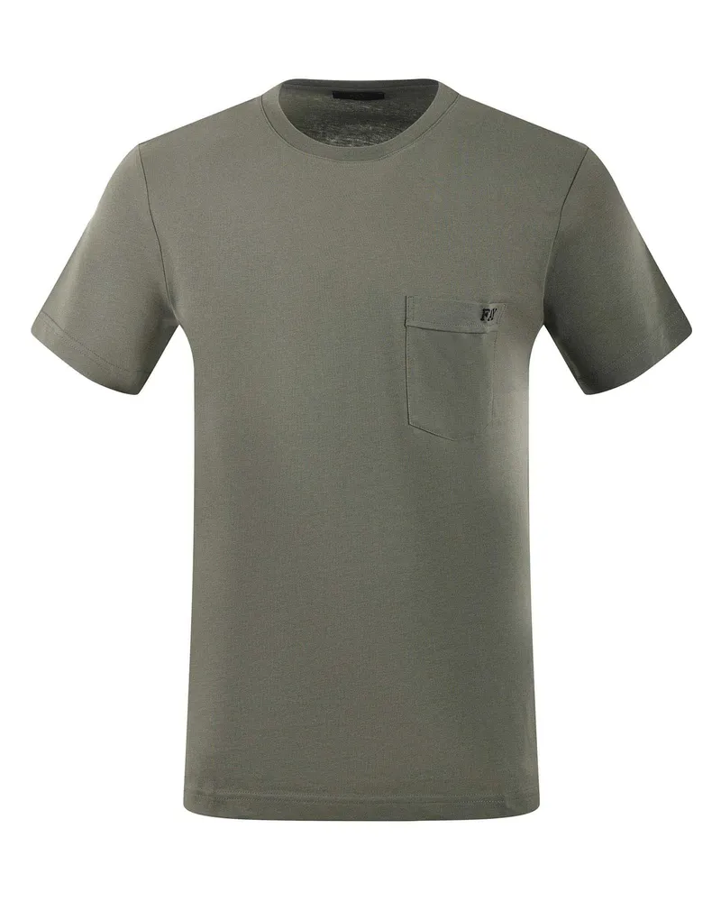 Fay Cotton T -Shirt Green