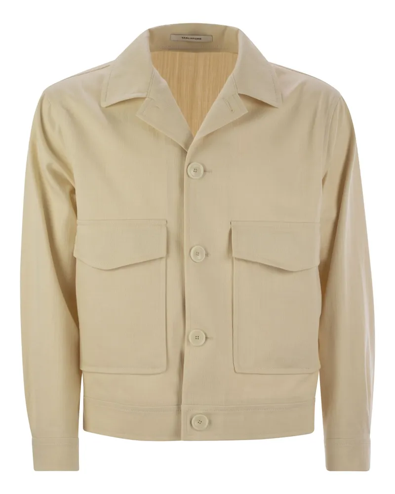 Tagliatore Stretch Cotton Mischjacke Cream