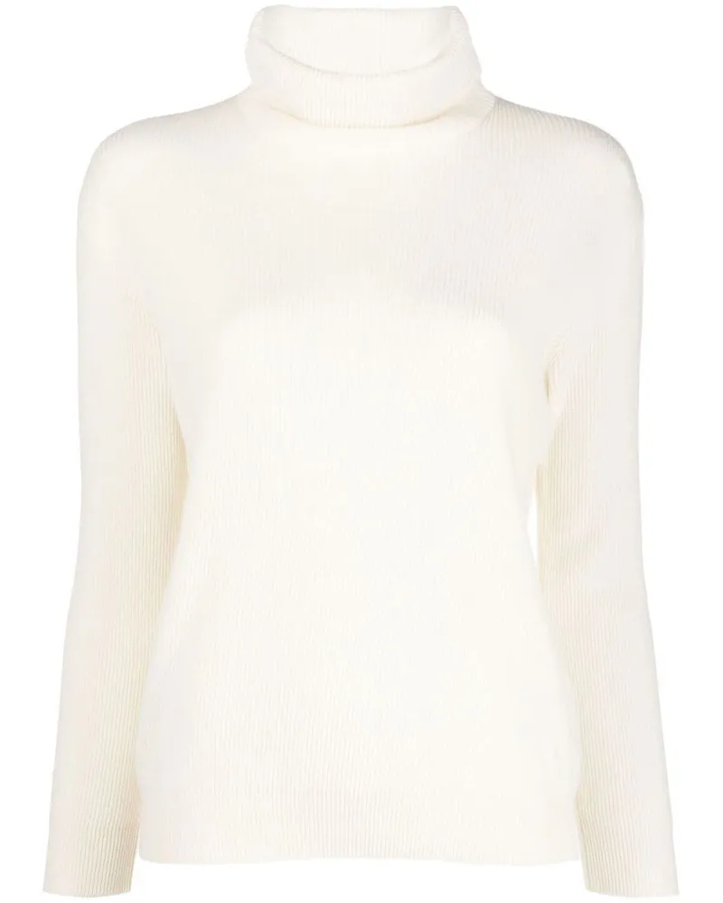 Brunello Cucinelli Cashmere Turtleneck Pullover White