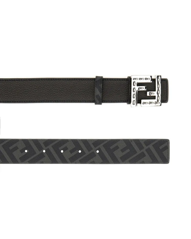 Fendi Sqaured ff" reversibler Gürtel Black