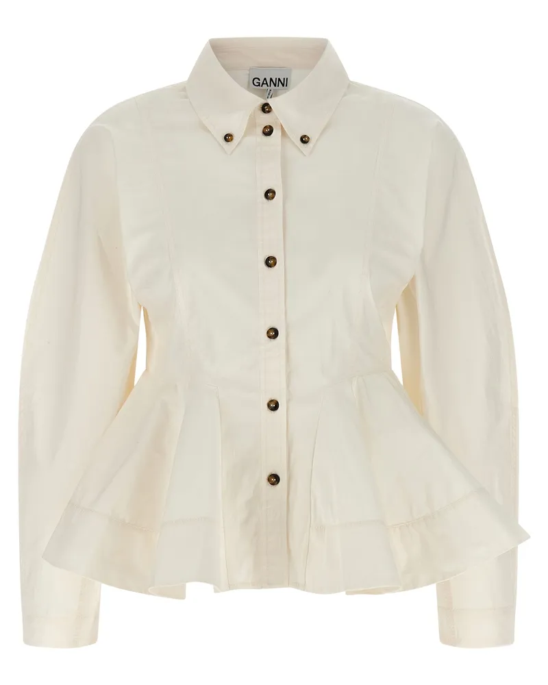 Ganni Hemd „Peplum White