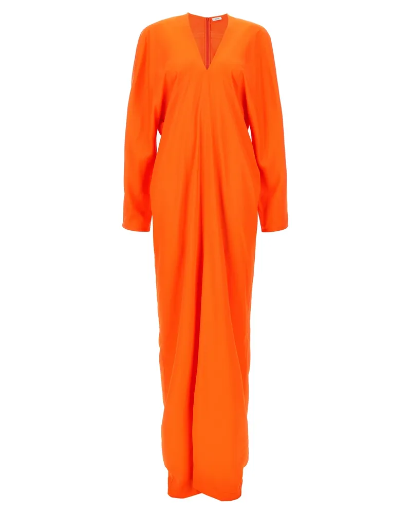 Ferragamo Kimono Langarmankleid Orange