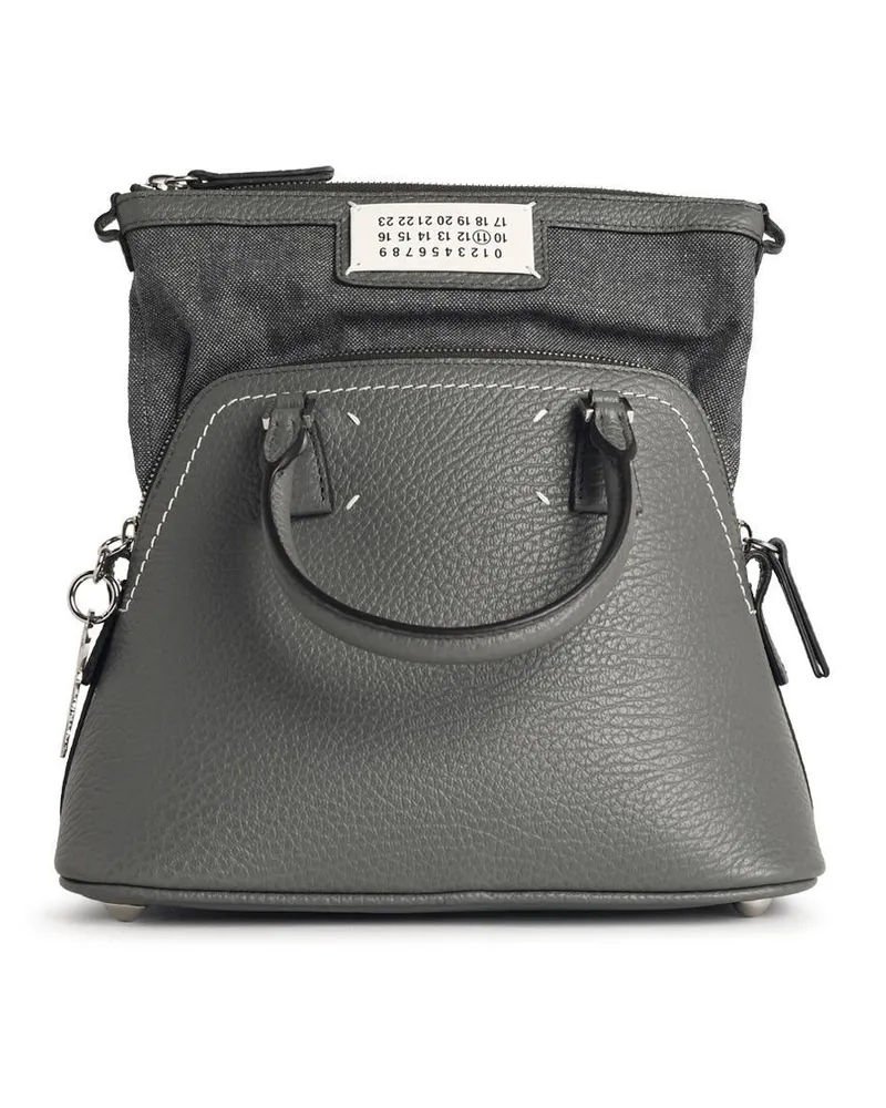Maison Margiela 5 AC' Mini -Tasche in Kieselgrau Lear Grey