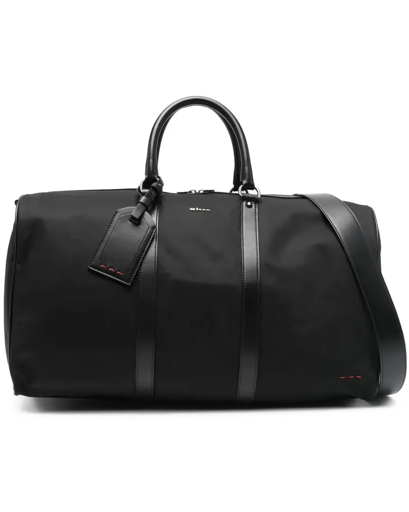 Kiton Black Duffel -Tasche Nero