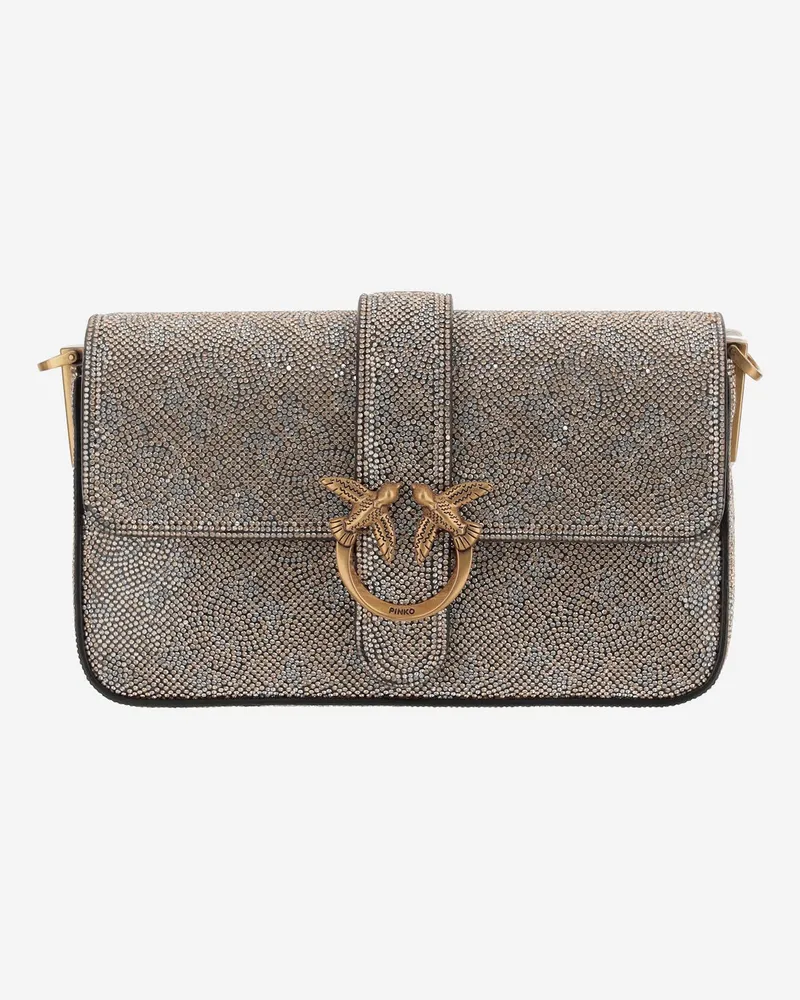 Pinko Love One Slouchy Baby Umhängetasche Golden