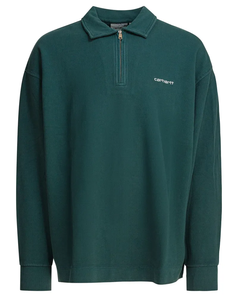 Carhartt WIP Piqué Script“ Sweatshirt Green