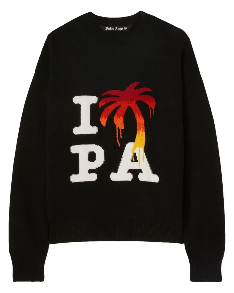 Palm Angels Ich liebe PA Pullover Black