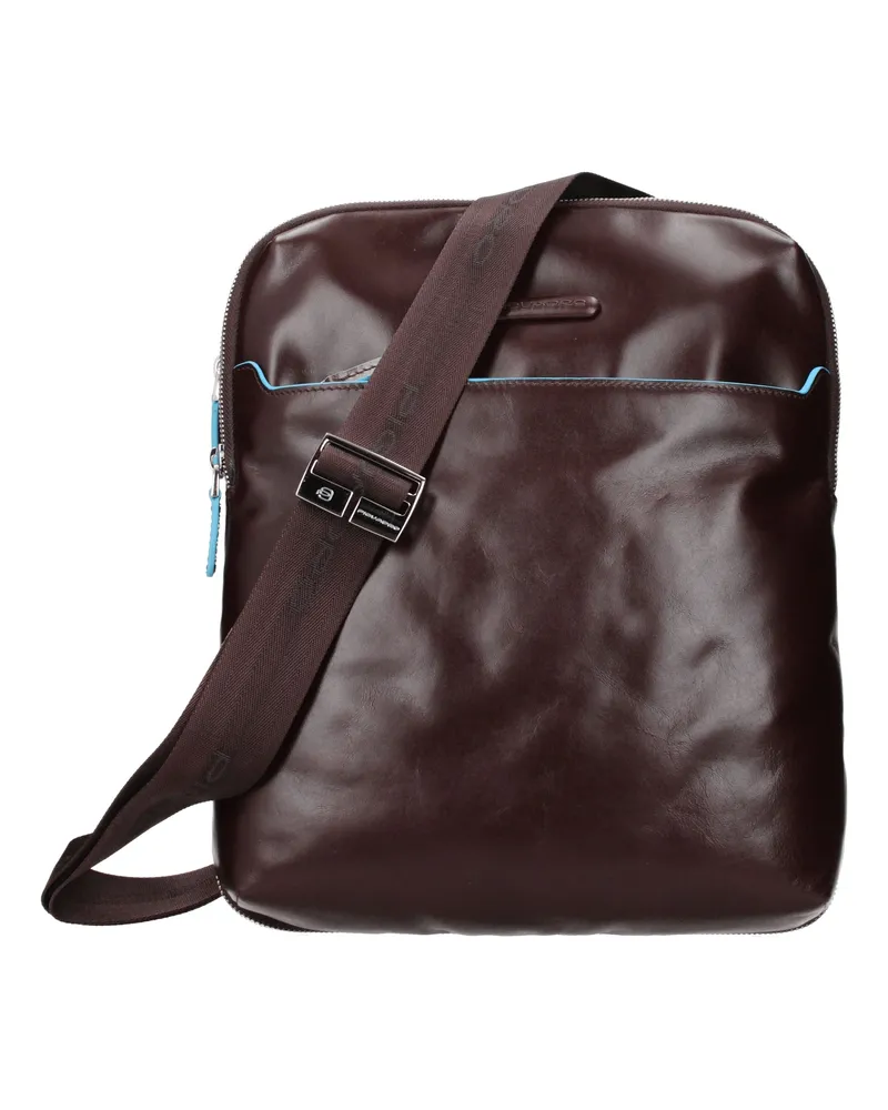 Piquadro Herrens Umhängetaschen Leder Rot/Mahagoni -
