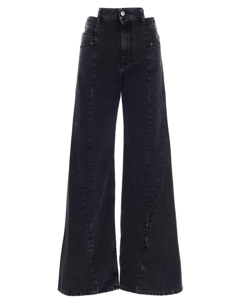 Maison Margiela Jeans Asymmetrische Taille Black