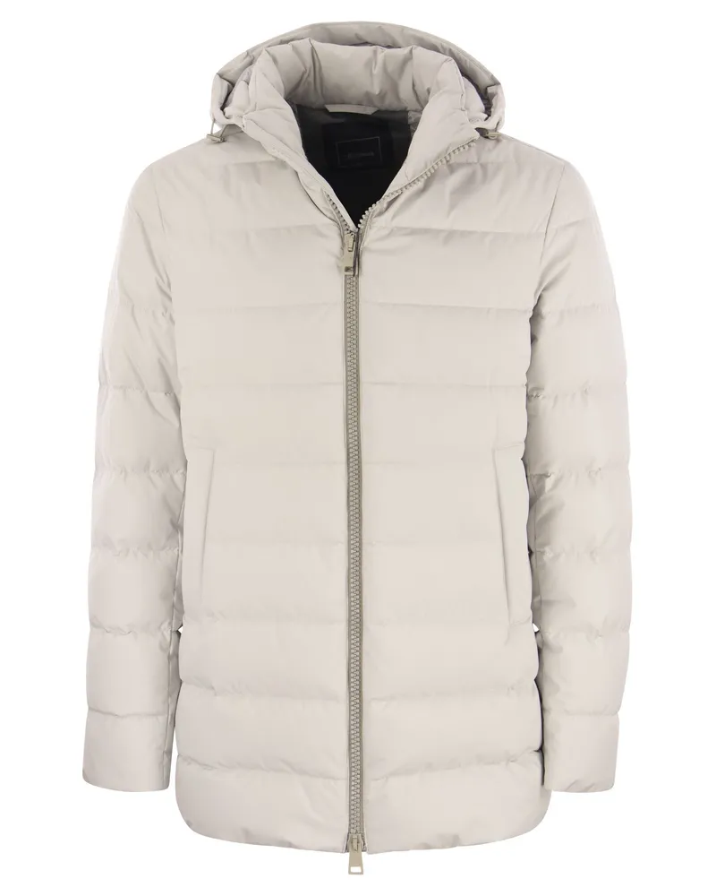 Herno mittelschwere Jacke mit Kapuze Ice
