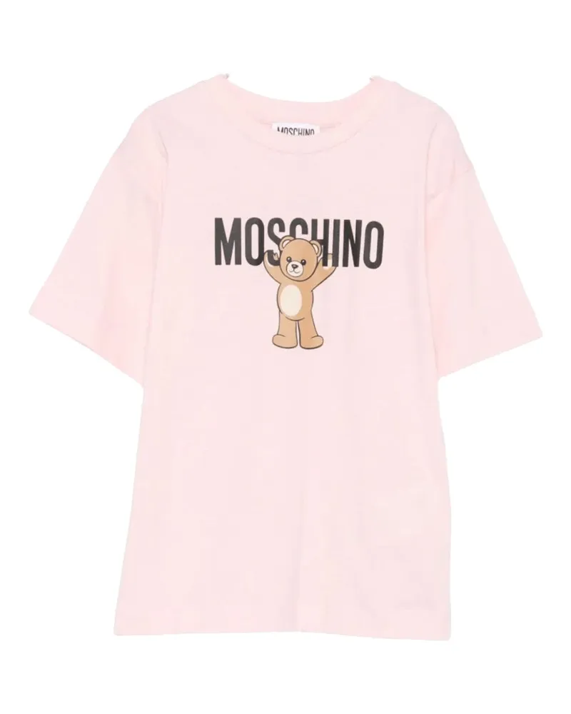 Moschino Teddy Bear" Logo T -Shirt Pink