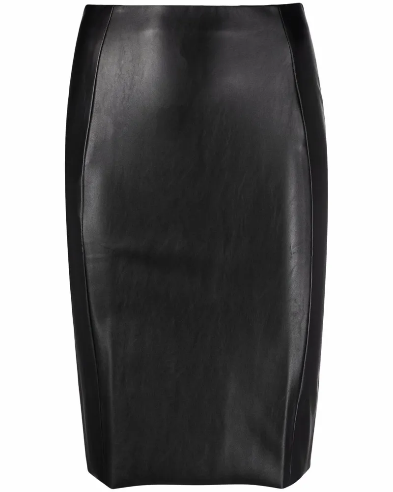 Wolford Jenna Faux Lederrock Black