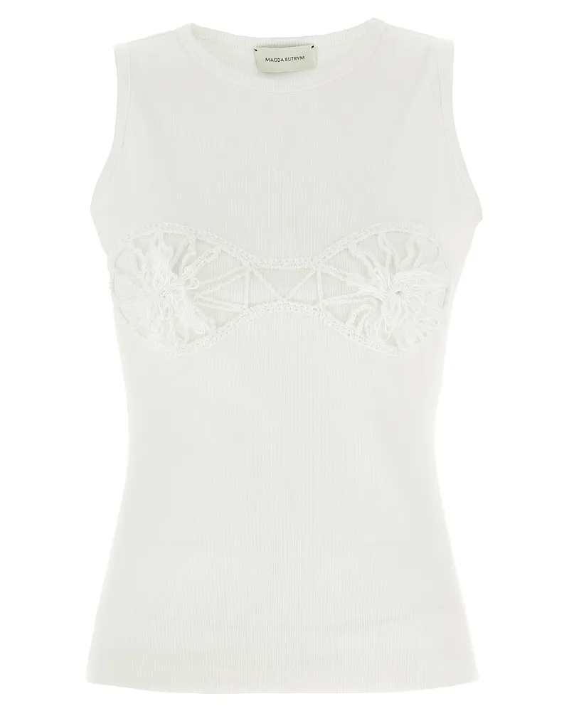 Magda Butrym Rippenoberteil White