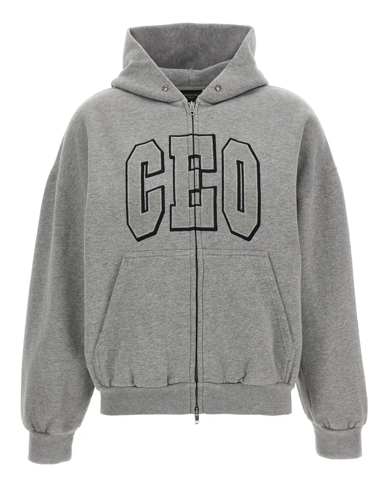 Balenciaga Ceo“ Kapuzenpullover Gray