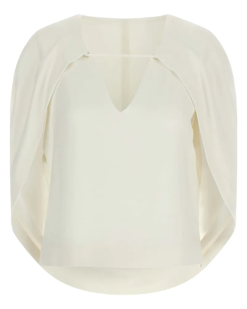 Alberta Ferretti Cape Top White
