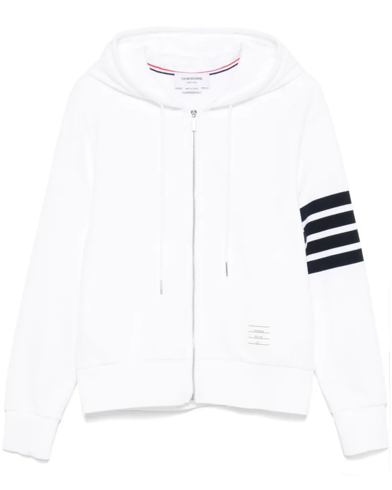 Thom Browne Bar Wattestäte Hoodie White