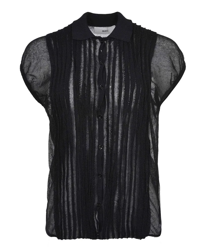SOLOTRE Shirt aus einer Baumwollmischung Black
