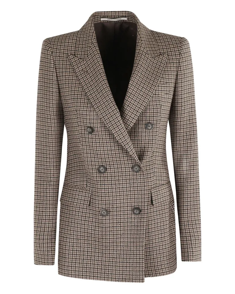 Tagliatore Woll -Doppelbrustjacke Brown