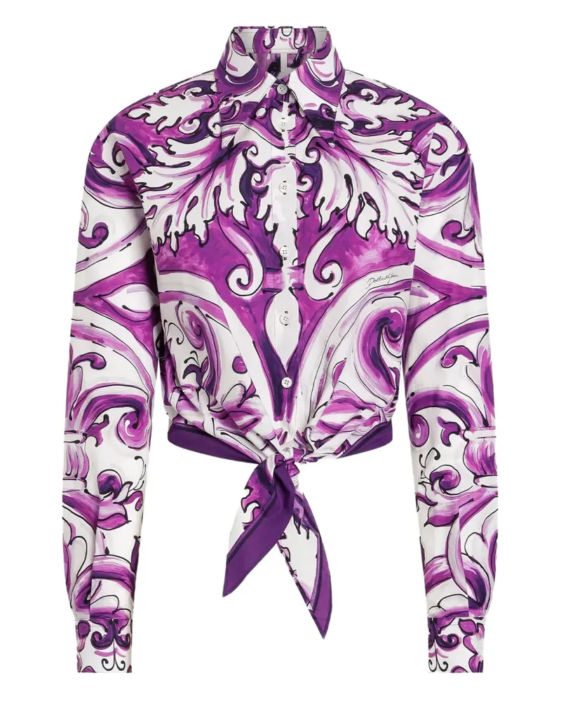 Dolce & Gabbana Baumwollhemd mit Grafikdruck Hp5dq