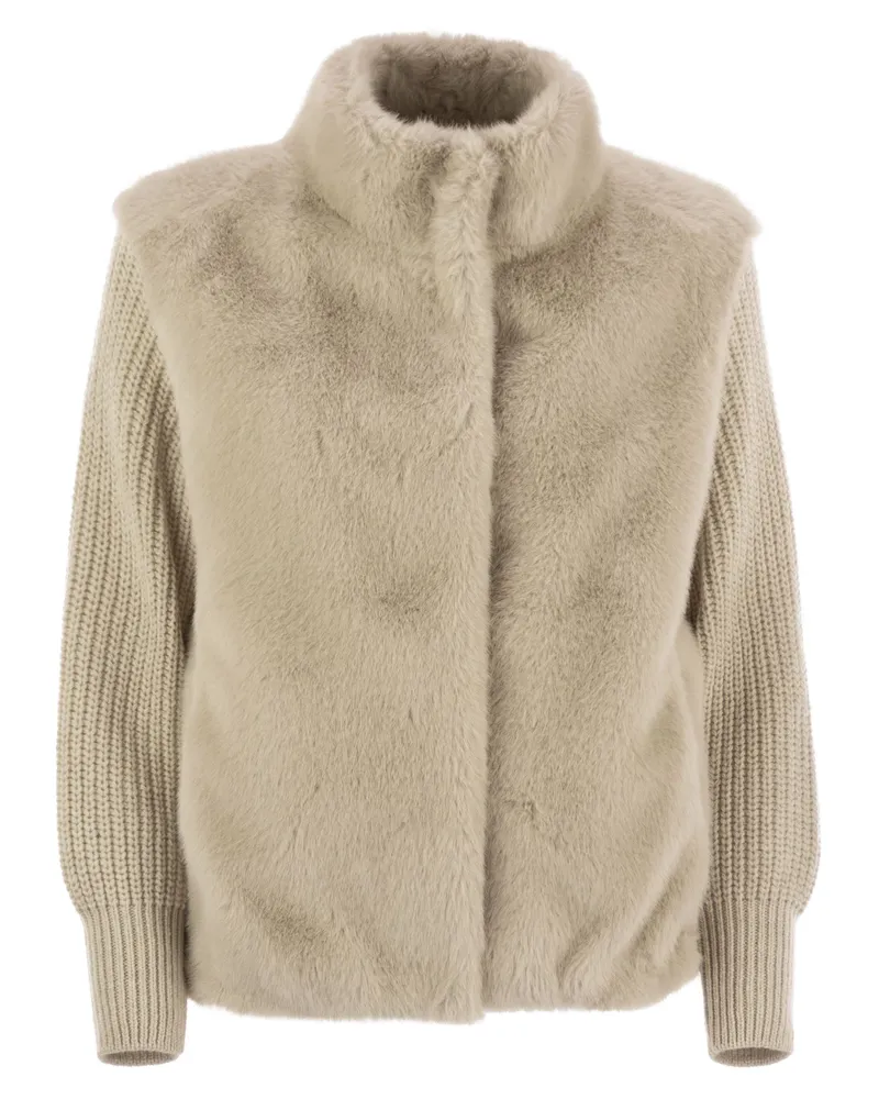 Herno Kunstpelzjacke Beige