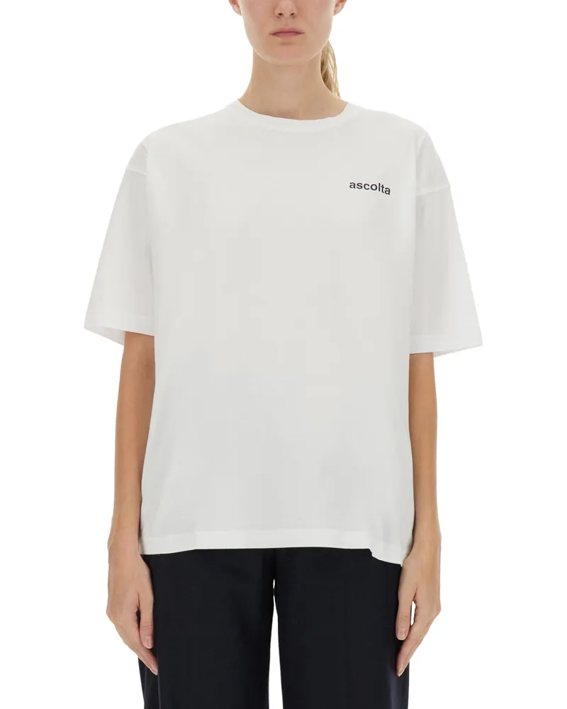 ASPESI T -Shirt mit Druck White
