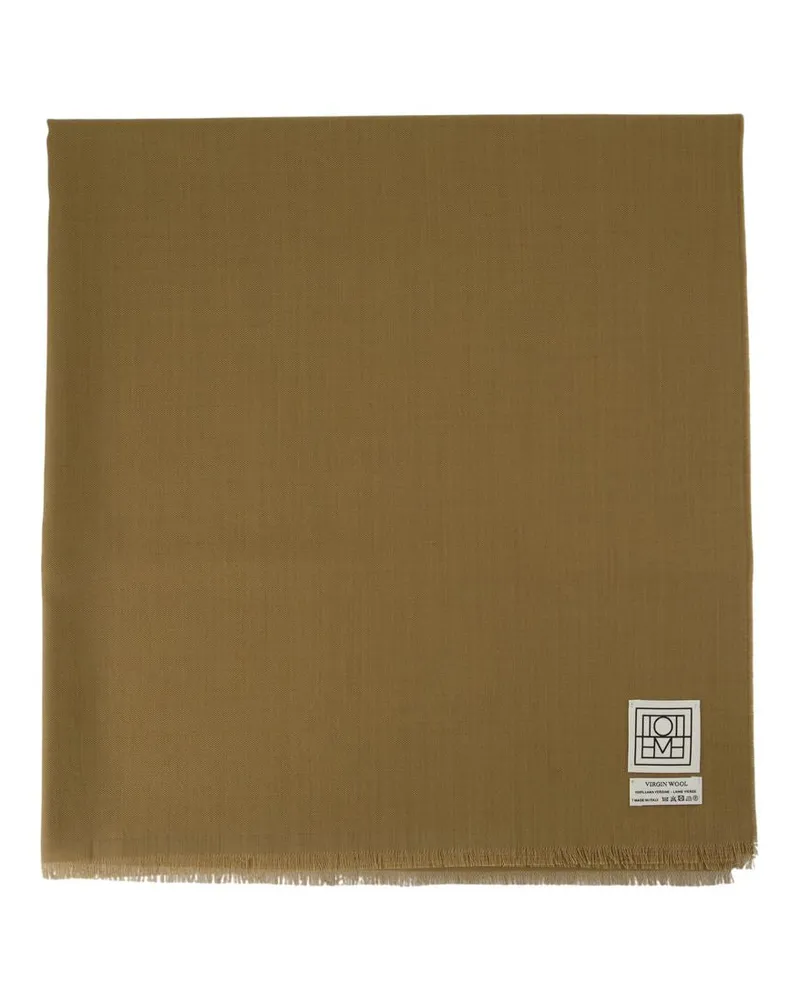 Totême Schal  Wolle Beige Braun