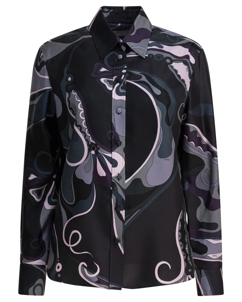 Emilio Pucci Seidenhemd Black