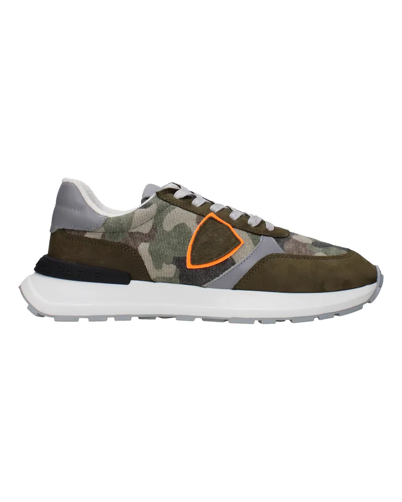Philippe Model Sneakers Antibes Herrens Stoff Grün/Grau -