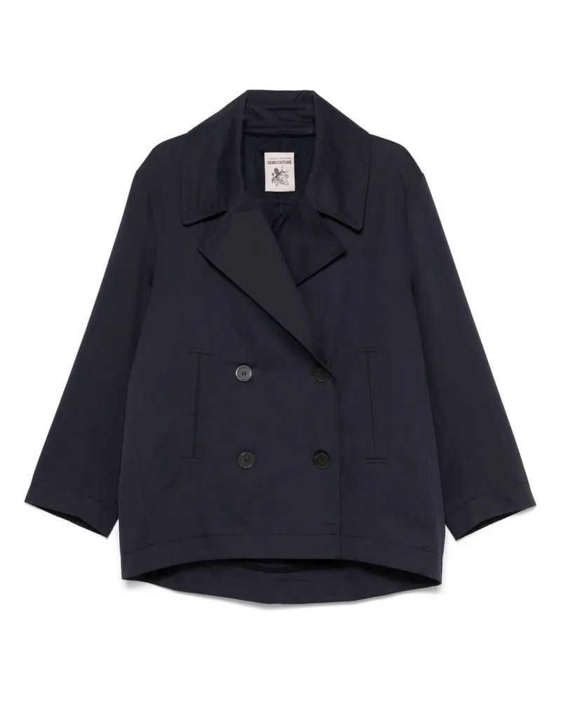 Semicouture Semikouture Sebastien Cotton Blazerjacke Blue
